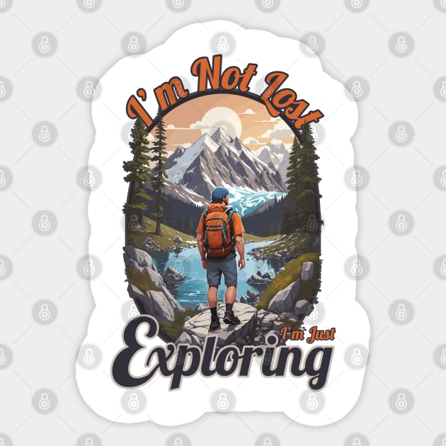 I'm not lost, I'm just exploring Sticker by Mara Bun